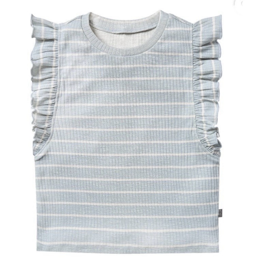 Modern Moments By Gerber Toddler Girl Organic Ruffled Sleeve Top New with Tags